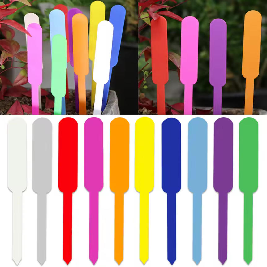 Gardening Tool Diy - ป้ายติดต้นไม้กันน้ำ 100 ชิ้น ป้ายพลาสติกสำหรับดอกไม้ สมุนไพร บอนไซ