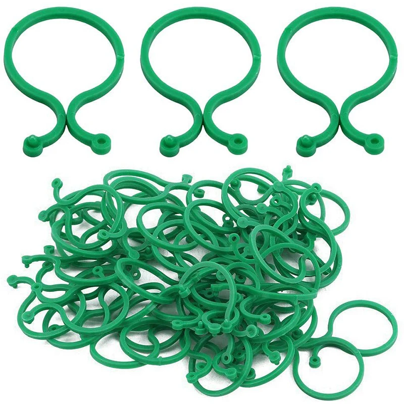 Gardening Tools For Vines - S/L Garden Vineสายรัดคลิปพืชมาพร้อมกับหัวเข็มขัดผู้ถือแหวนมะเขือเทศสวนยืนเครื่องมือ 30-50Pcs Garden Decor