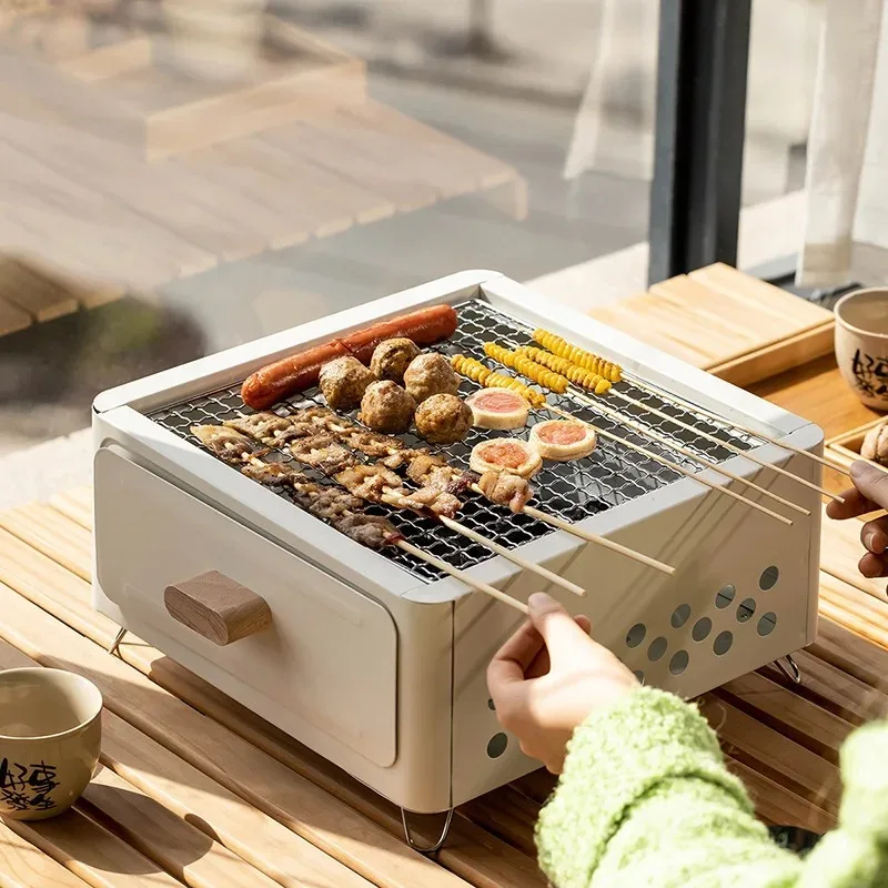 Gardening Tools Kit - เตาย่างบาร์บีคิวแบบพกพา Mini BBQ ชุดเครื่องมือปิกนิกชายหาดในครัวเรือนสวนย่างบาร์บีคิว Bbq Grill