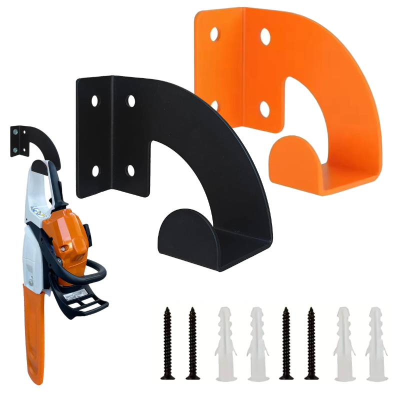 Gardening Tools Range - ที่แขวนเลื่อยโซ่โลหะแบบแขวนผนังสำหรับงานหนัก, ชั้นวางเก็บเครื่องมือในโรงงาน, ที่แขวนสำหรับเครื่องตัดหญ้าในสวน, เครื่องตัดหญ้า และกรรไกรตัดแต่งกิ่งไม้