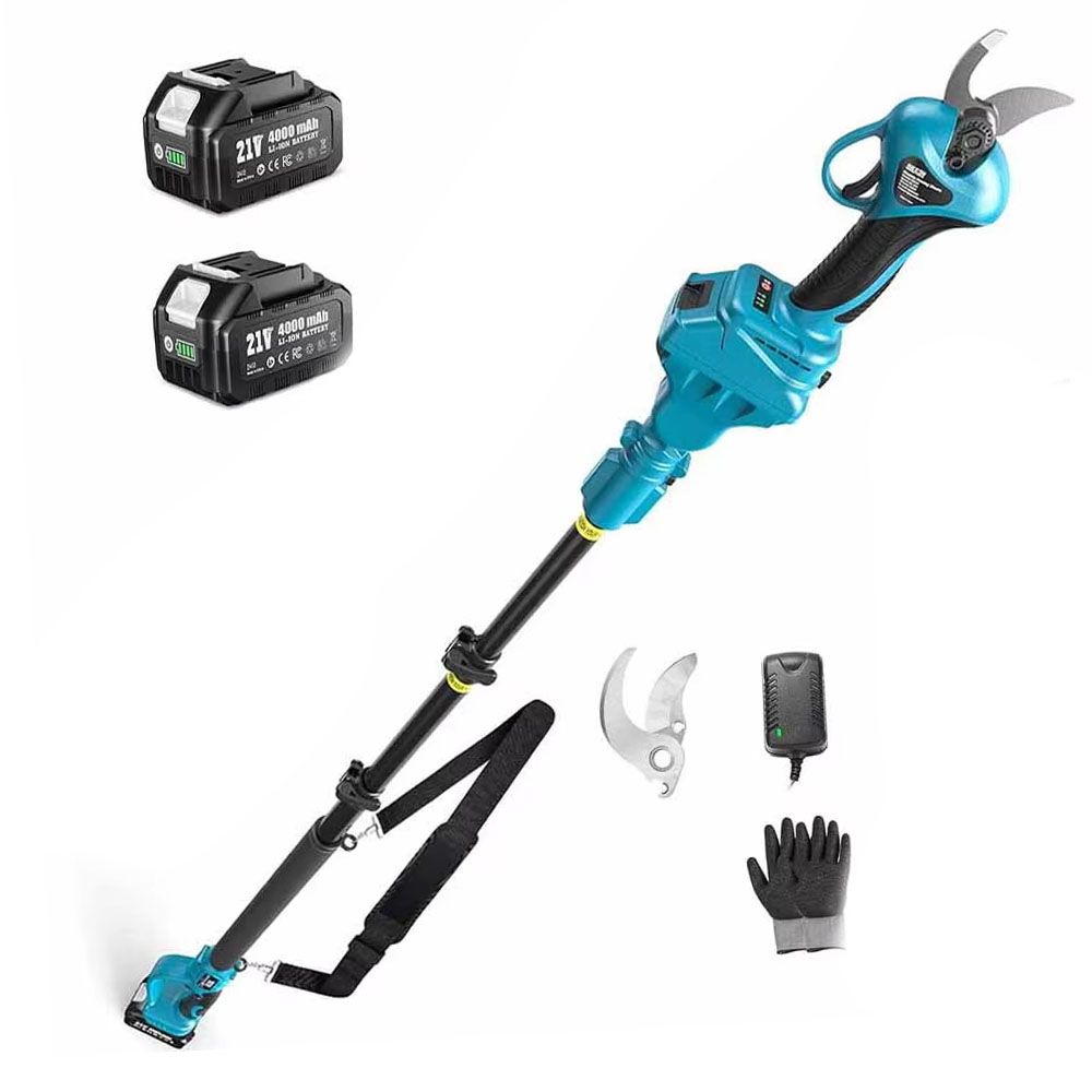 Gardening Tools Scissors - SEESII กรรไกรตัดกิ่งไฟฟ้าแบบไร้สายพร้อมด้ามยืดหดได้ 2.5 เมตร ขนาด 33