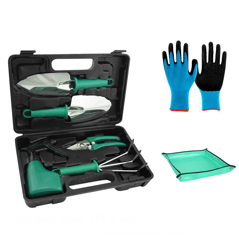 Gardening Tools Bag - ชุดเครื่องมือทำสวน สแตนเลสสตีล ทนทาน พร้อมกระเป๋าใส่ สำหรับใช้ในร่มและกลางแจ้ง