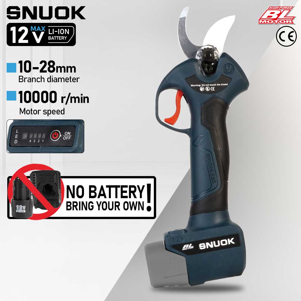 Gardening Tool Diy - กรรไกรตัดแต่งกิ่งไฟฟ้าไร้สาย SNUOK 12V สำหรับงาน DIY ทำสวนกลางแจ้ง