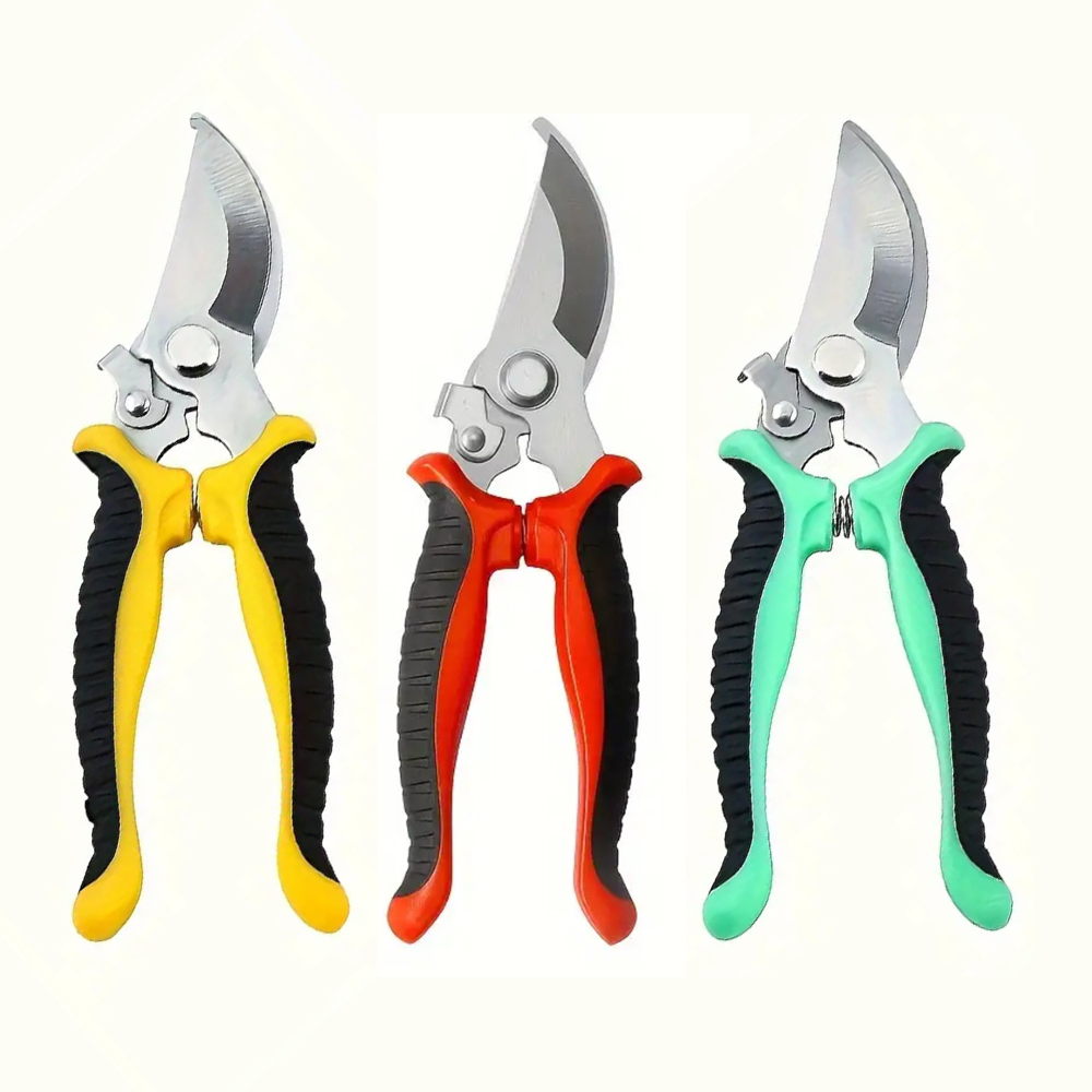 Gardening Tools Scissors - กรรไกรตัดกิ่งสแตนเลสแบบไฮโดรโปนิกส์ ใบมีดคมกริบ ด้ามจับพลาสติก พร้อมกระเป๋าพกพา