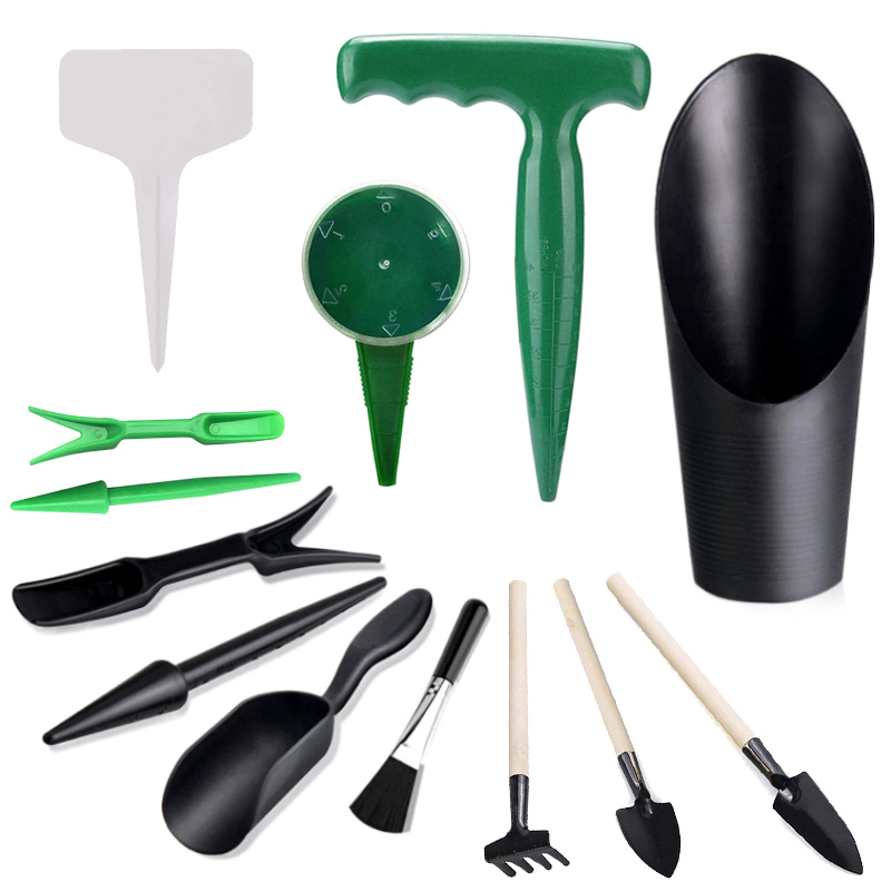Gardening Tools Gifts - MINI สวนชุดเครื่องมือป้ายพลาสติกสวนพืชในครัวเรือน Succulent Potted Plant การเพาะปลูกเจาะหว่าน