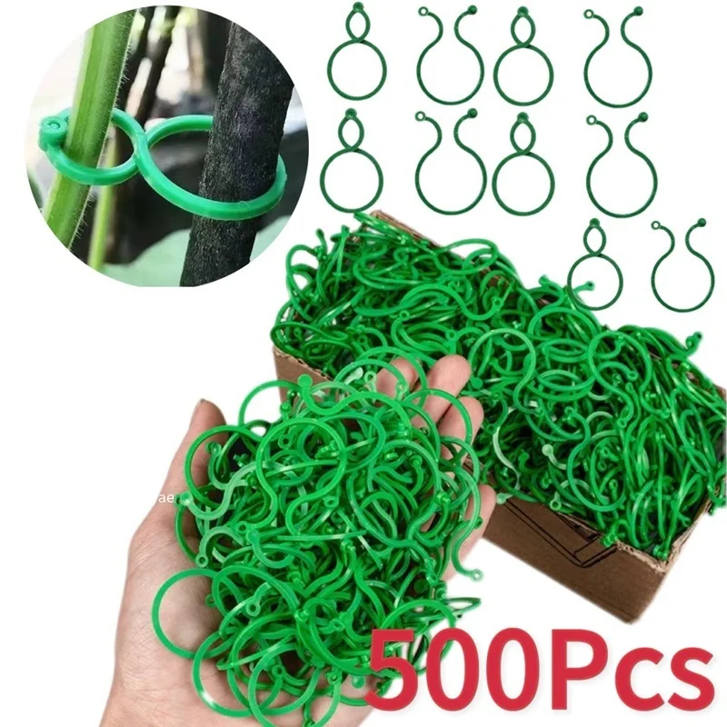 Gardening Tools For Vines - คลิปหนีบพลาสติกสำหรับมัดต้นไม้ในสวน ห่วงรัดต้นไม้ ตัวล็อคสำหรับมัดพวงองุ่น มะเขือเทศ อุปกรณ์พยุงต้นไม้