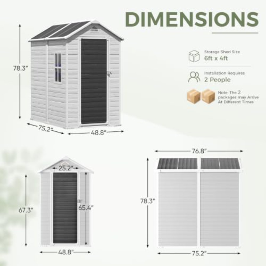 โรงเก็บของกลางแจ้งทำจากเรซิน พ - Gardening Tools Kit บทวิจารณ์และราคา