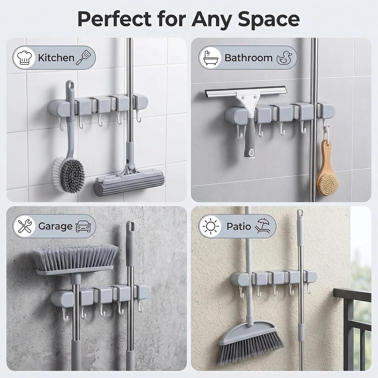 ที่แขวนไม้กวาดและไม้ถูพื้นแบบต - Gardening Tools Range บทวิจารณ์และราคา