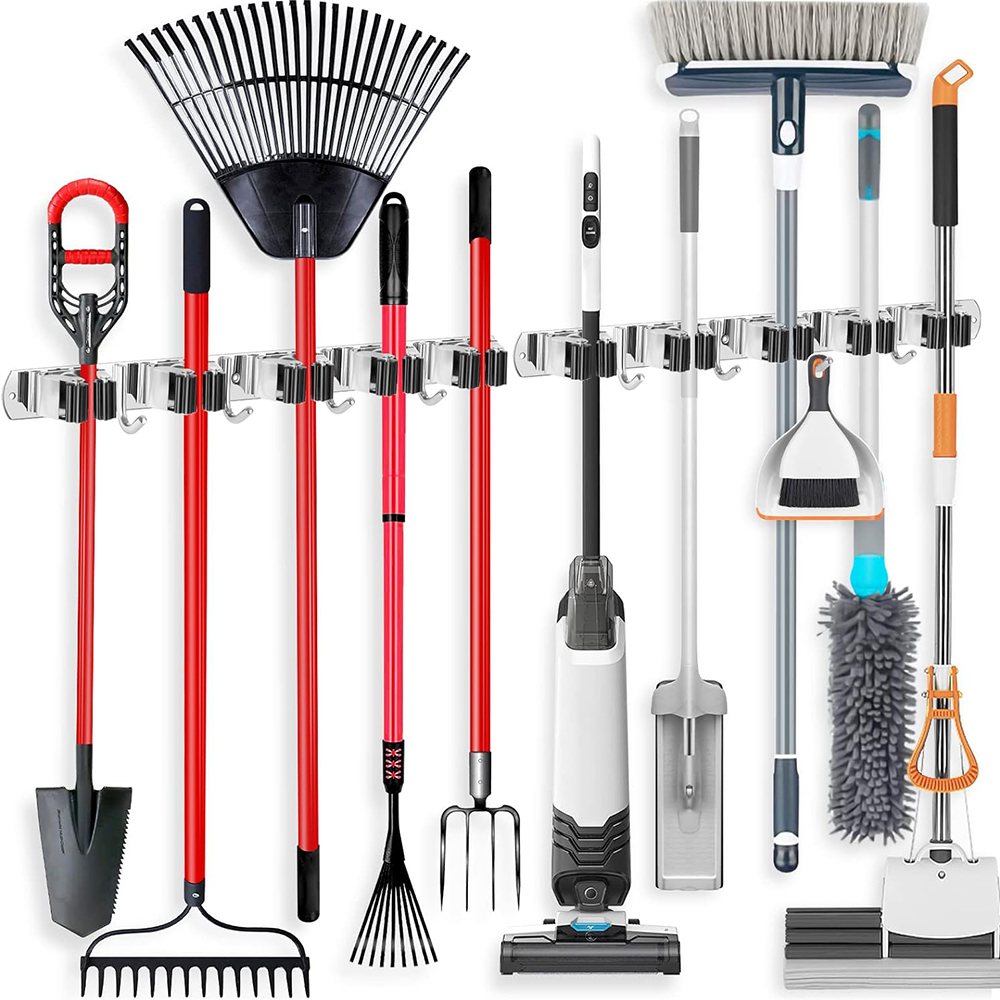 ที่แขวนไม้ถูพื้นและไม้กวาดสแตน - Gardening Tools Range บทวิจารณ์และราคา